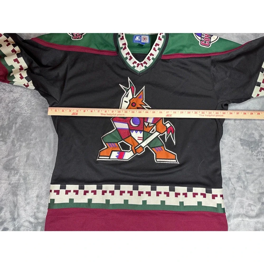 Vintage Phoenix Coyotes Starter NHL Kachina Hockey Jersey Mens Large Black L - Picture 7 of 11